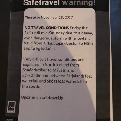 Icelandic Weather Travel Advisory